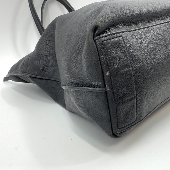 Fossil Julia Tote Black Leather Large Shoulder Bag Carryall Purse Pebbled - Picture 10 of 16